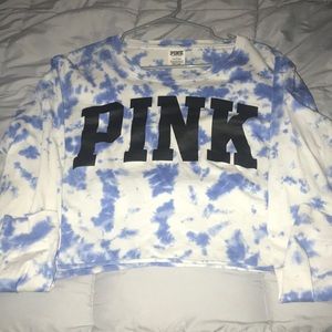 Tie-Dye Cropped Long Sleeve Shirt